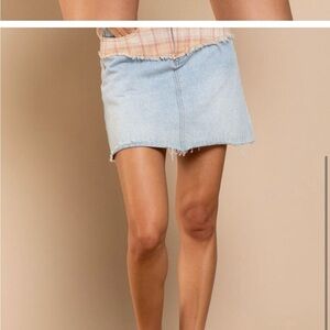 POL Light Denim Skirt